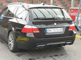 ABS plastic BMW E60 E61 Rear diffuser M Tech Lip Spoiler 1 exhaust ( fits M sport and M paket )