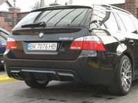 ABS plastic BMW E60 E61 Rear diffuser M Tech Lip Spoiler 1 exhaust ( fits M sport and M paket )