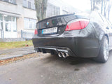 BMW E60 E61 rear diffuser M Tech Lip Spoiler twin exhaust ABS plastic