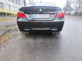 BMW E60 E61 rear diffuser M Tech Lip Spoiler twin exhaust ABS plastic