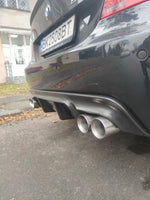 BMW E60 E61 rear diffuser M Tech Lip Spoiler twin exhaust ABS plastic